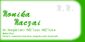 monika maczai business card